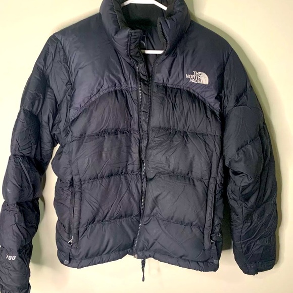 Women’s VTG NorthFace 700 Black Puff Jacket Small - Picture 1 of 7